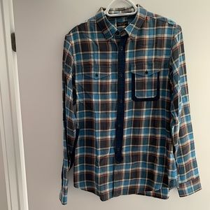 All Saints Plaid / Denim Shirt